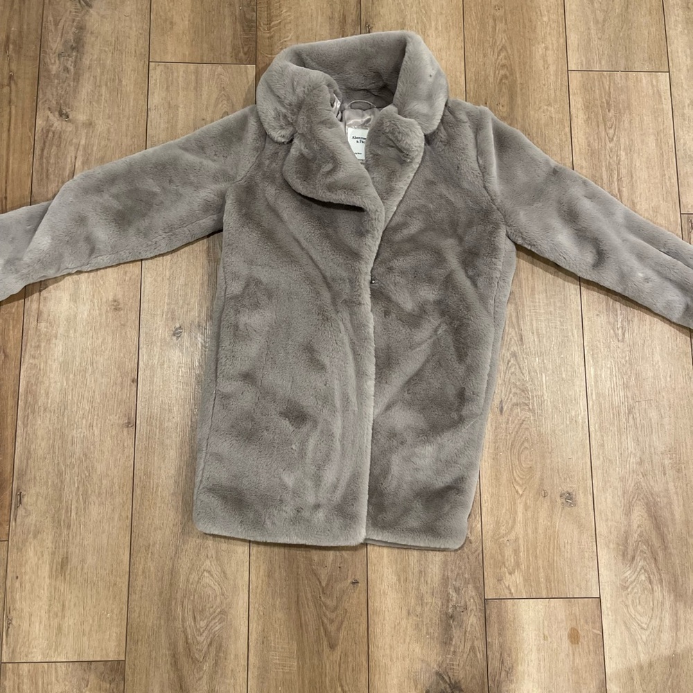 Abercrombie & Fitch Gray Pea Coat Classic Design